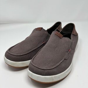 KURU Men's Canvas Loafers - Gray and Brown Dadcore